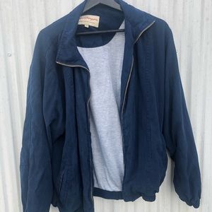 Suede blue windbreaker jacket vintage